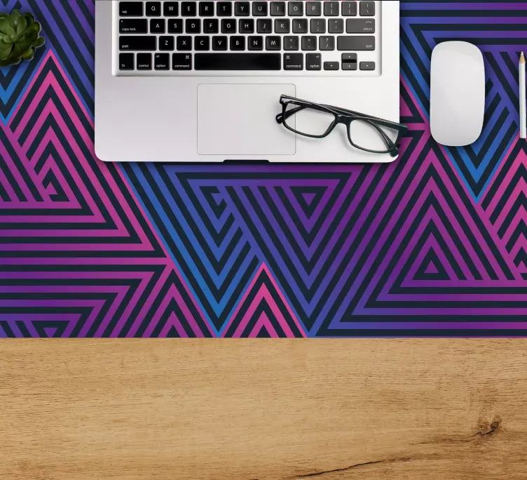 Mauspad muster lebendige dreieckslinien - TenStickers