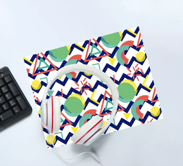 Mauspad muster lebendige geometrische formen - TenStickers