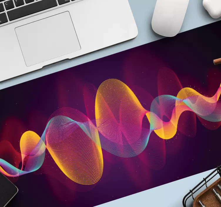 Mauspad muster lebendige wellenmuster - TenStickers
