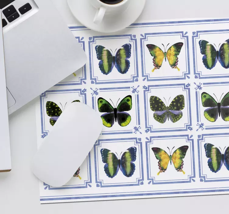 Mauspad muster lebhafte schmetterlingskomposition - TenStickers