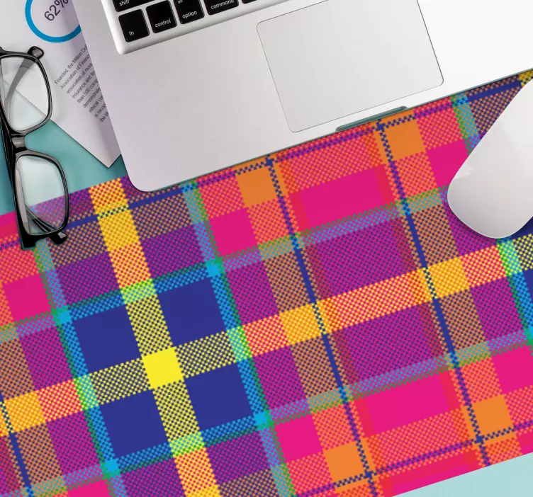 Mauspad muster lebhaftes karomuster - TenStickers