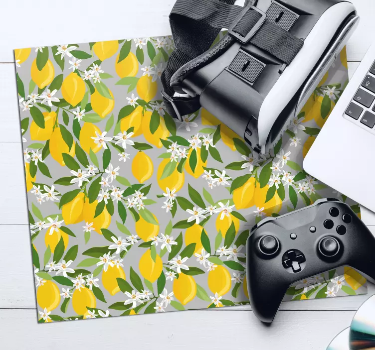 Mauspad muster lebhaftes zitronenblütenmuster - TenStickers
