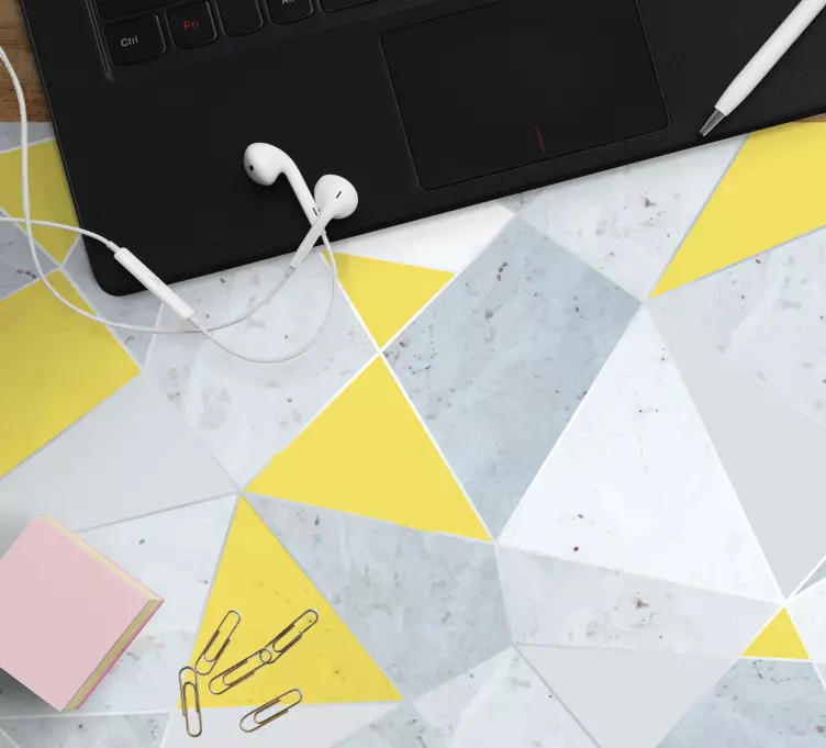 Mauspad muster mit geometrischem gelben akzent - TenStickers