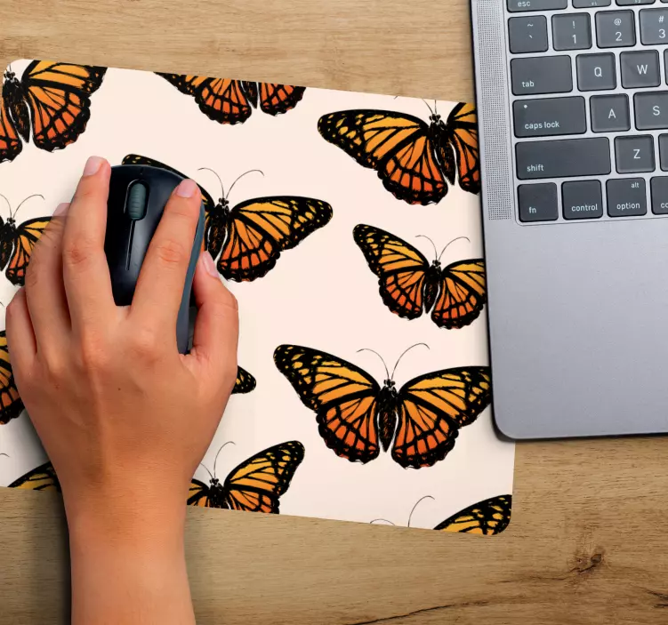 Mauspad muster mit lebhaftem schmetterlingsmotiv - TenStickers