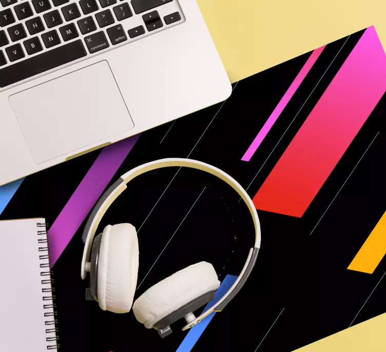 Mauspad muster mit lebhaften geometrischen linien - TenStickers