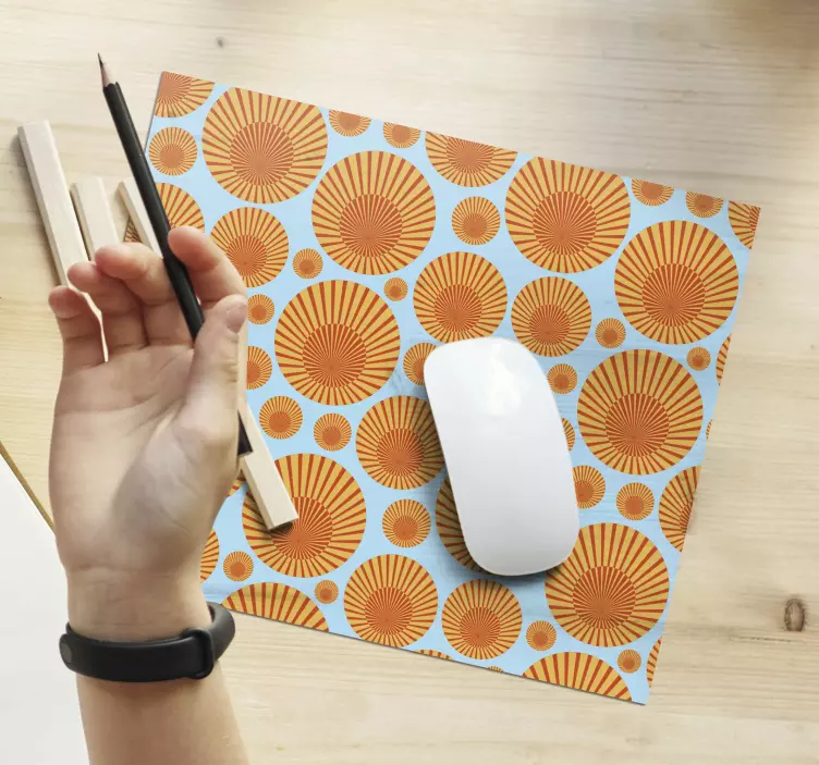 Mauspad muster mit lebhaften runden elementen - TenStickers