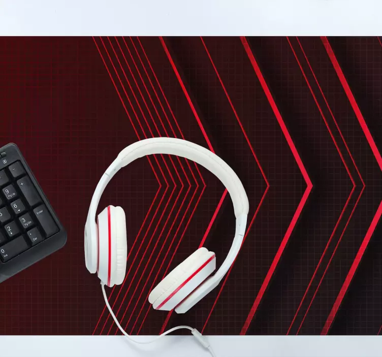 Mauspad muster mit scharfen roten linien - TenStickers