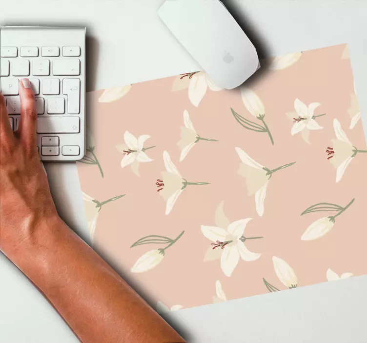 Mauspad muster sanfte blumenanordnung - TenStickers