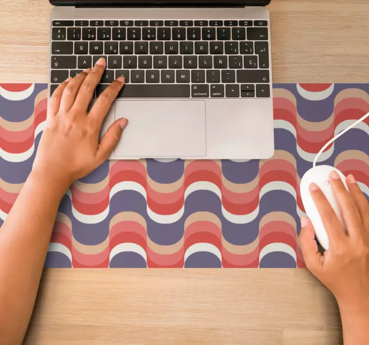 Mauspad muster welliges buntes motiv - TenStickers