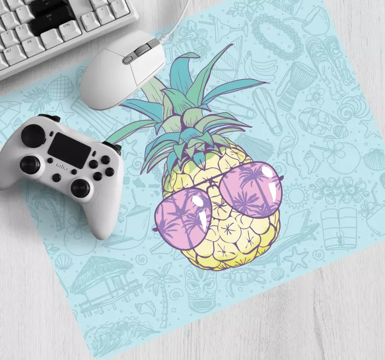 Mauspad originell ananas mit sonnenbrille - TenStickers