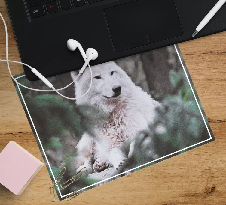 Mauspad originell arctic wolf gelassenheit - TenStickers