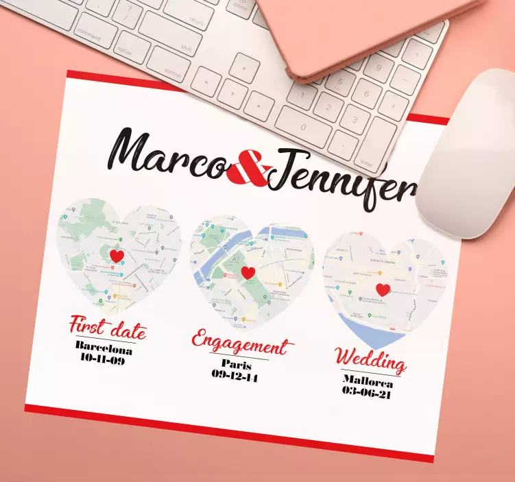 Mauspad originell besondere Momente Karte - TenStickers