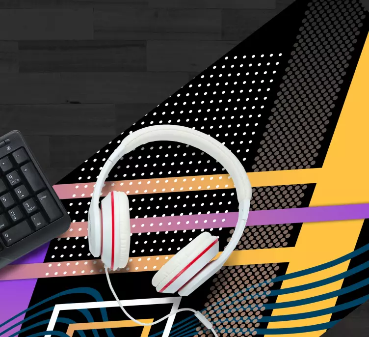 Mauspad originell bunte geometrische streifen - TenStickers