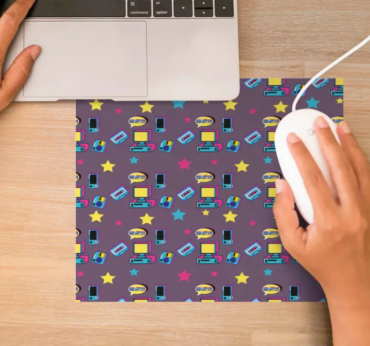 Mauspad originell bunte retro objekte - TenStickers