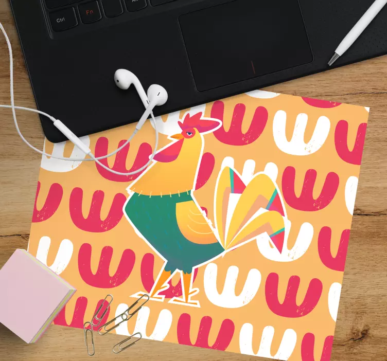 Mauspad originell buntes hühnerdesign - TenStickers