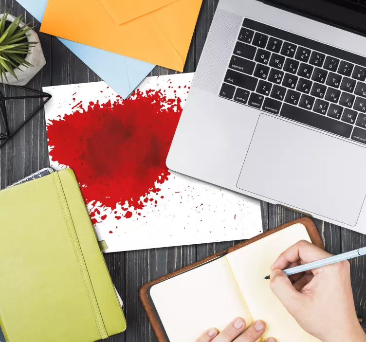 Mauspad originell dynamisches rotes spritzmuster - TenStickers