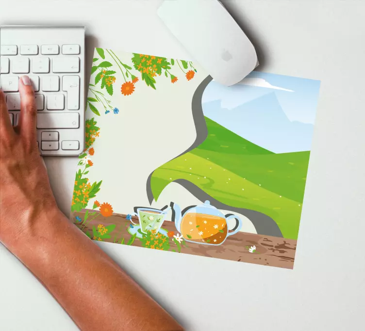 Mauspad originell erfrischender kräutertee - TenStickers