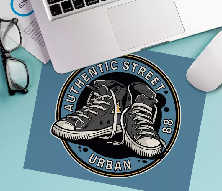Mauspad originell für stylische stadt-sneaker - TenStickers