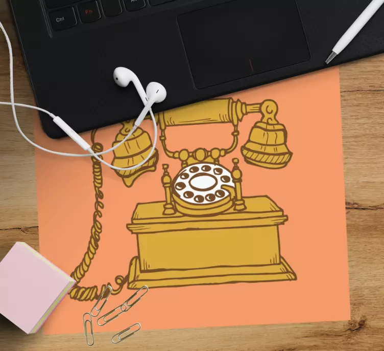 Mauspad originell klassisches wählscheibentelefon - TenStickers
