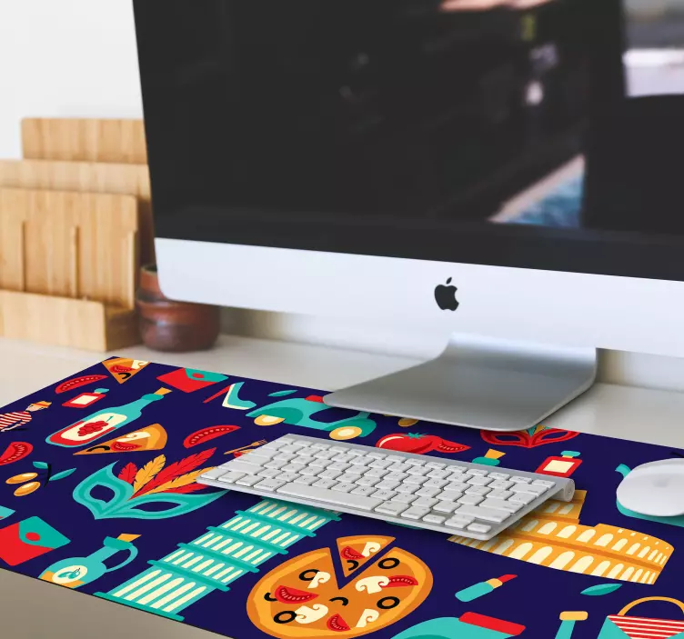 Mauspad originell lebendige kulinarische elemente - TenStickers