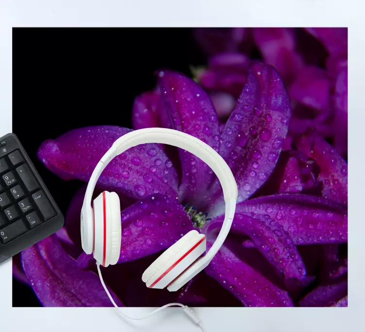 Mauspad originell lebendiges blumenmotiv nahaufnahme - TenStickers