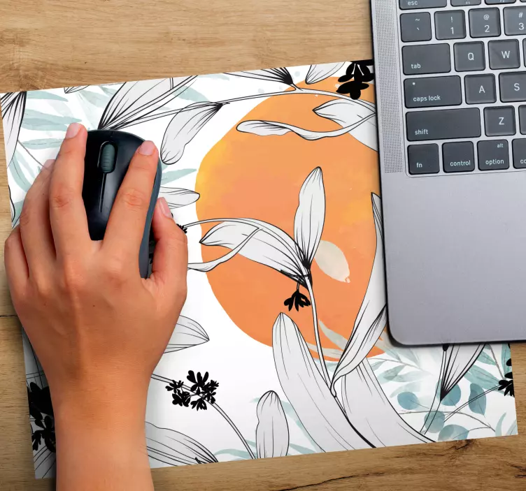 Mauspad originell mit botanischem blattmuster - TenStickers