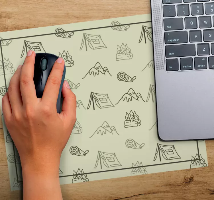 Mauspad originell mit camping-motiv illustrationen - TenStickers