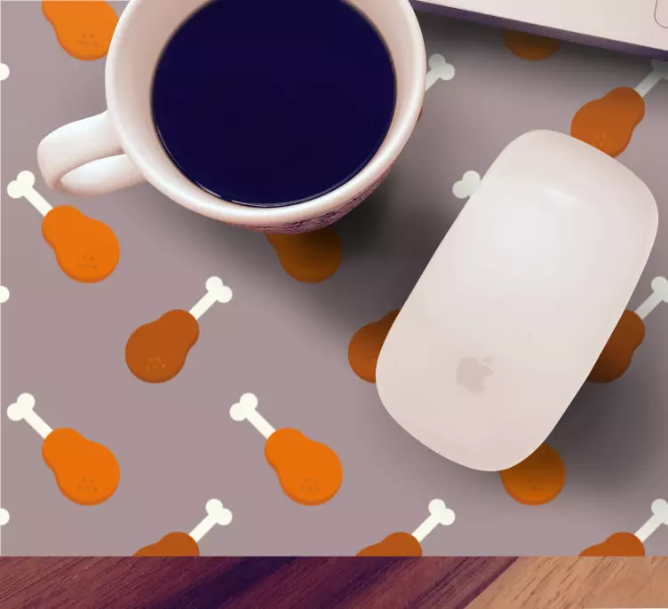 Mauspad originell mit cartoon-hühnchenbeinen - TenStickers