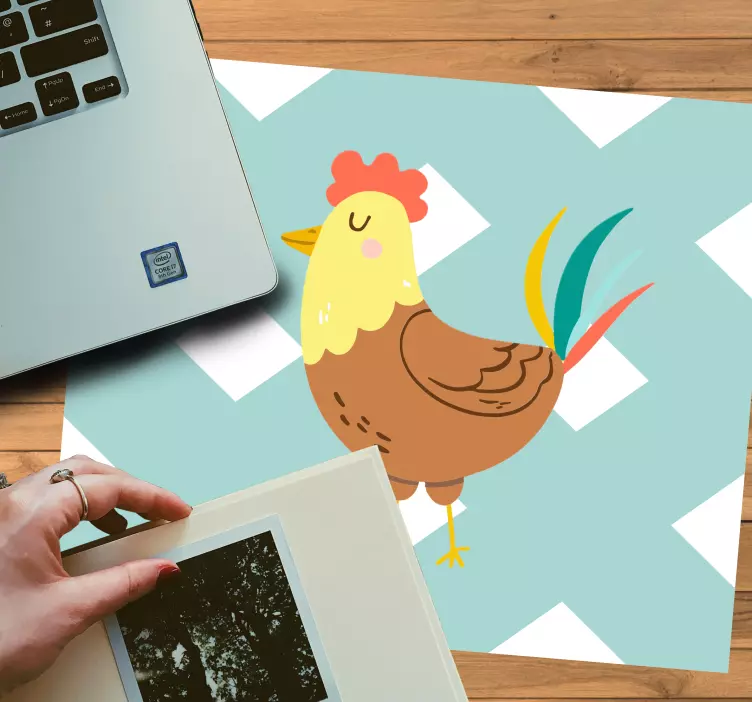 Mauspad originell mit charmantem hühner-motiv - TenStickers