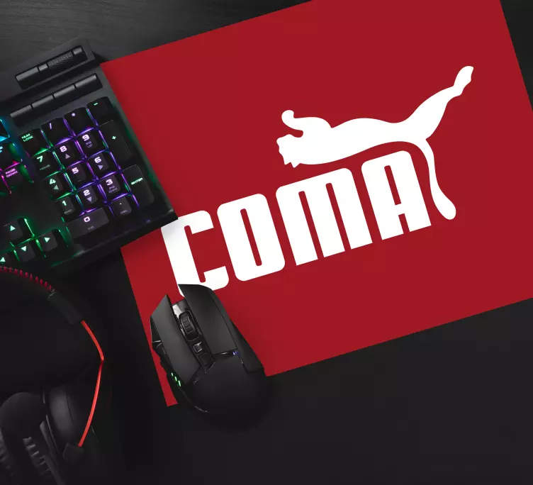 Mauspad originell mit fetten roten buchstaben - TenStickers