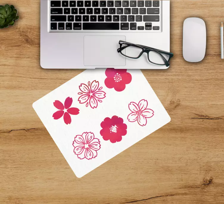 Mauspad originell mit floralem blütenmuster - TenStickers
