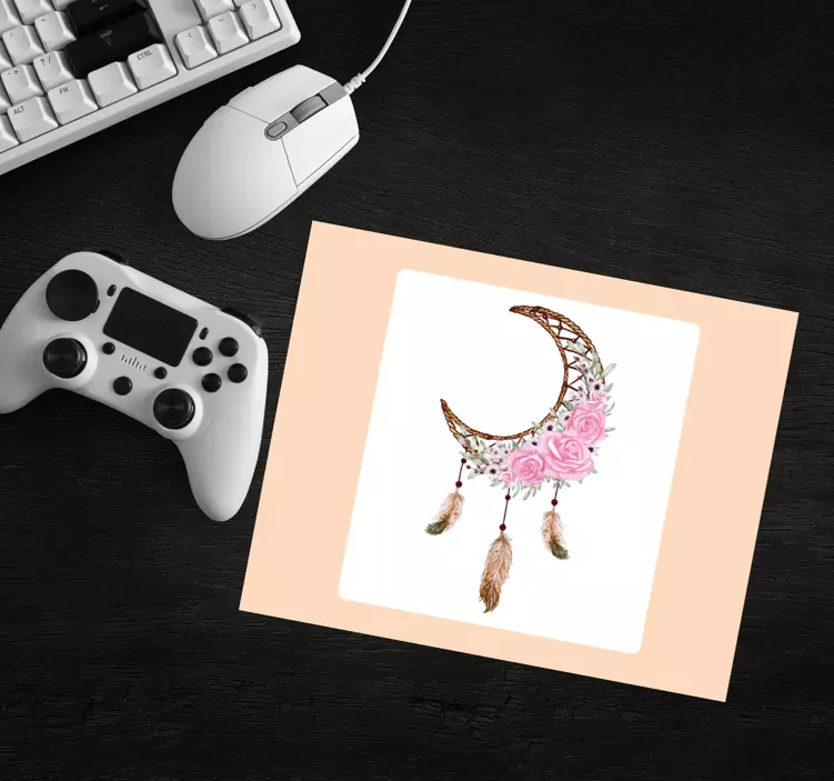 Mauspad originell mit floralen traumfänger-elementen - TenStickers