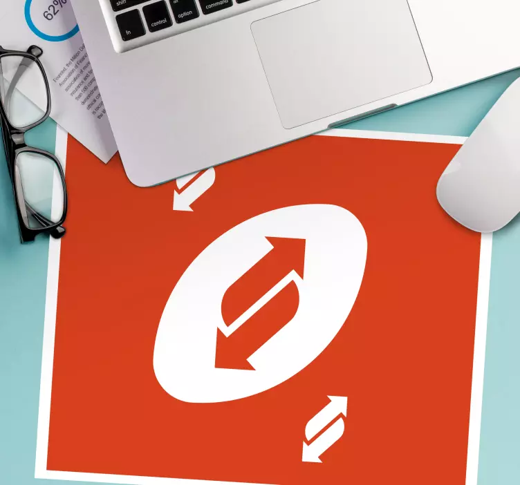 Mauspad originell mit kräftigem kreissymbol - TenStickers