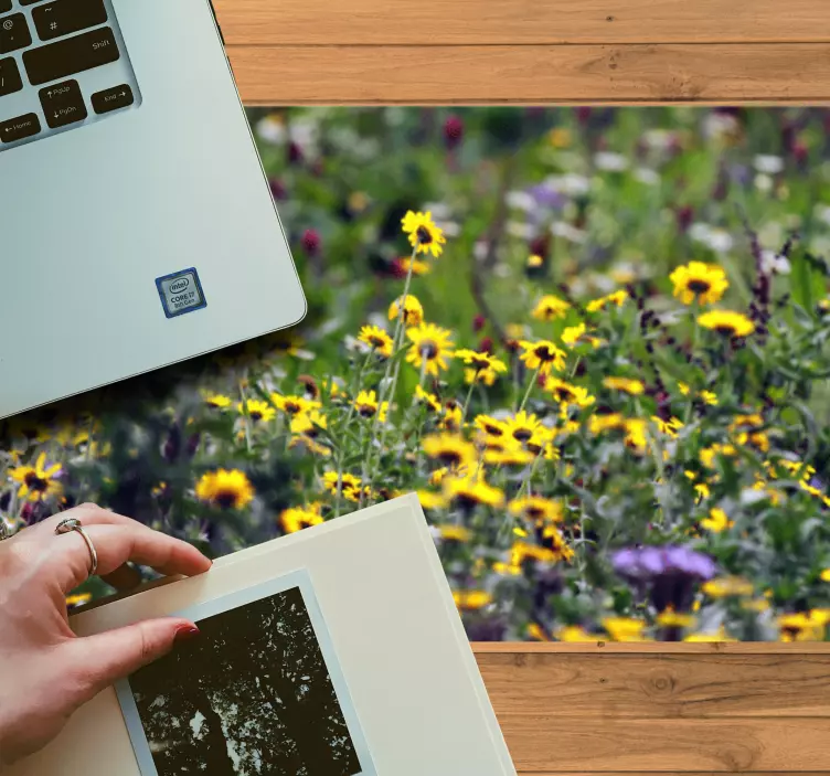 Mauspad originell mit lebendigem blumenmuster - TenStickers