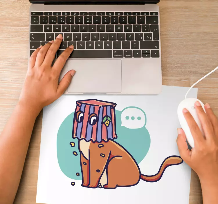 Mauspad originell mit lustiger katzenillustration - TenStickers