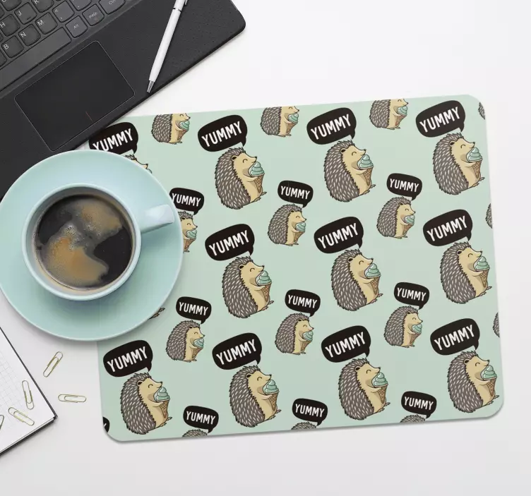 Mauspad originell mit niedlichen igel-motiven - TenStickers