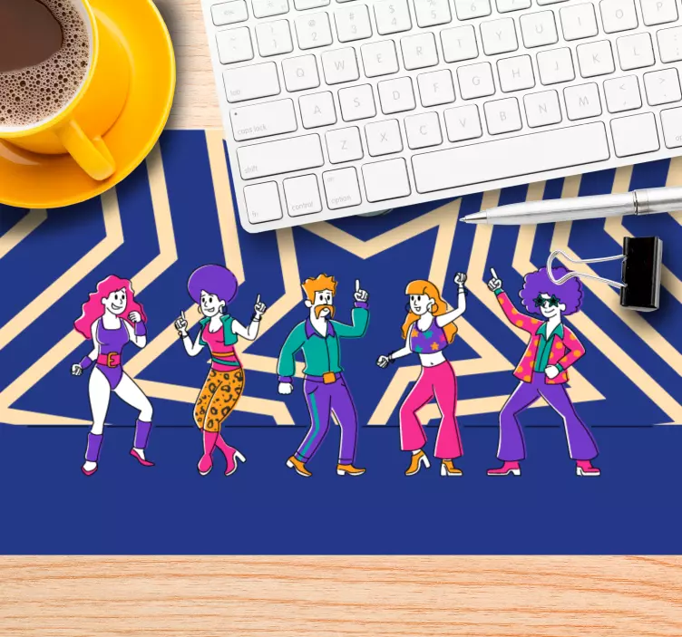 Mauspad originell mit retro tanzfiguren - TenStickers