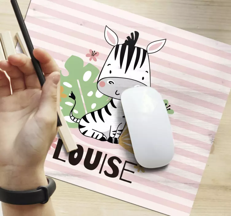 Mauspad originell mit süßem zebra charakter - TenStickers