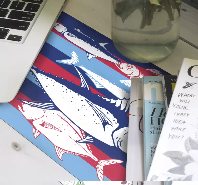 Mauspad originell mit tiermotiven zum angeln - TenStickers