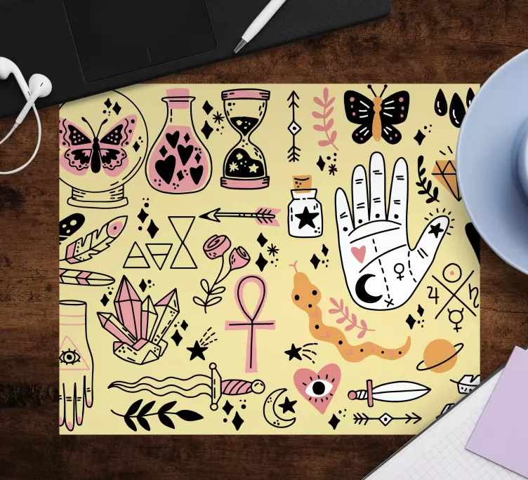 Mauspad originell mystische symbol sammlung - TenStickers