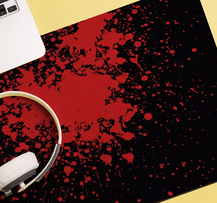 Mauspad originell rote spritzer abstrakt - TenStickers