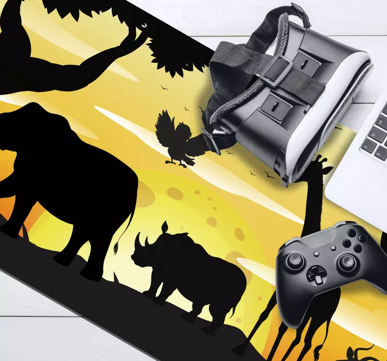 Mauspad originell savannen-silhouette szene - TenStickers