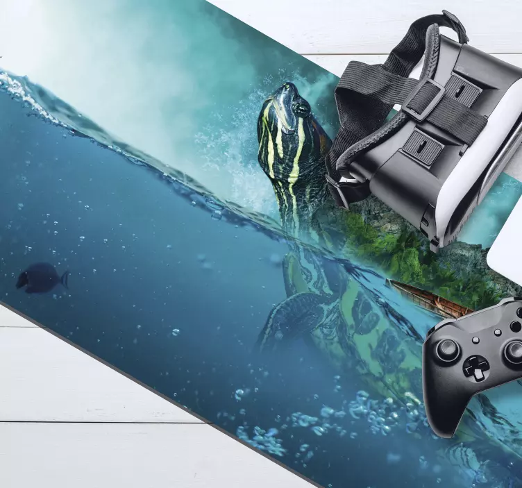 Mauspad originell schildkröte unterwasserszene - TenStickers