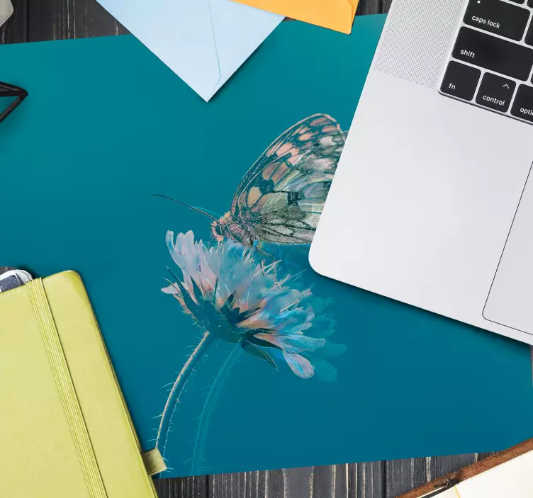 Mauspad originell schmetterling auf blume - TenStickers