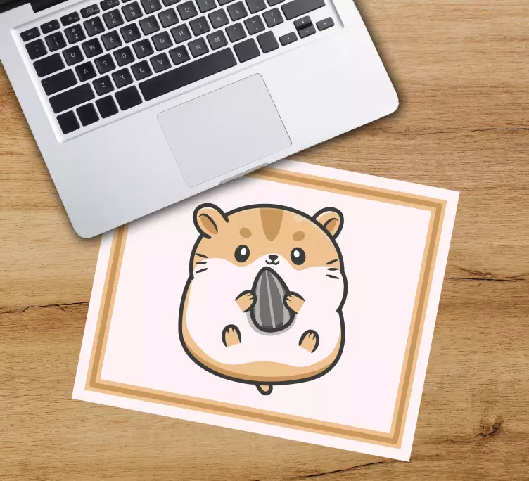 Mauspad originell süßer hamster mit samen - TenStickers