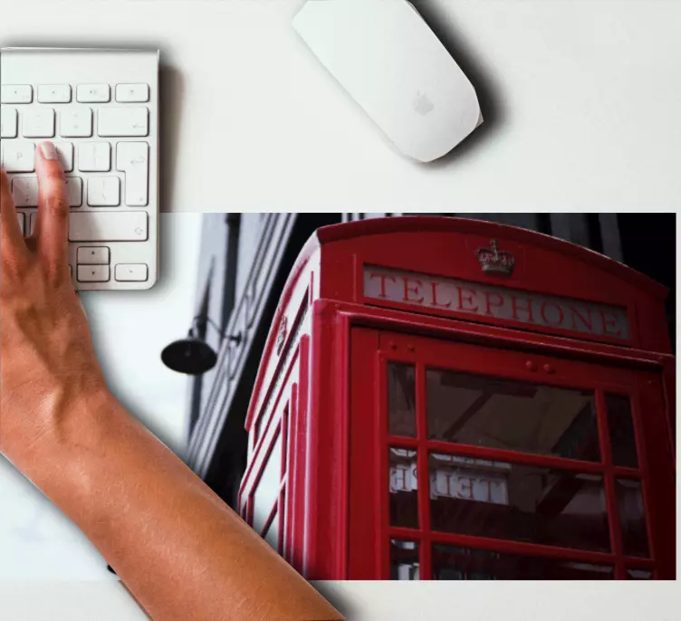 Mauspad originell telefonzelle aus der geschichte - TenStickers