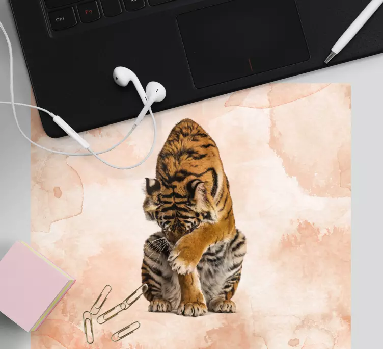 Mauspad originell verspielter tigerjunge - TenStickers