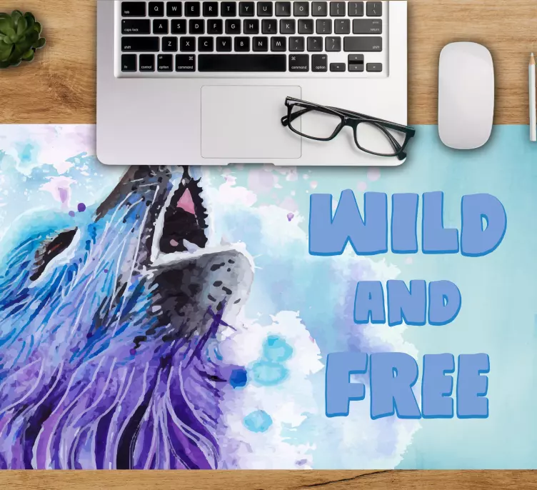 Mauspad originell wolf heulende ausdruck - TenStickers