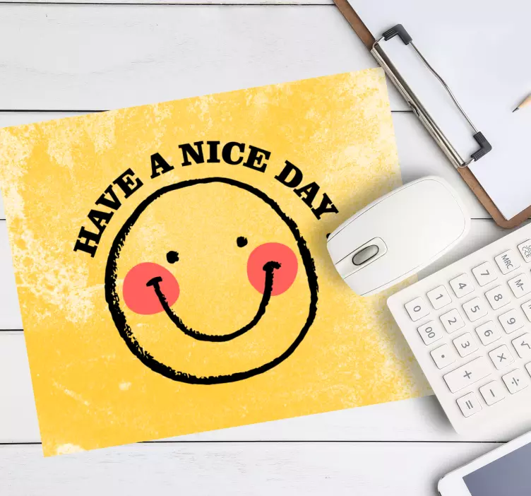 Mousepad Spruch "schönen tag" smiley-gesicht - TenStickers