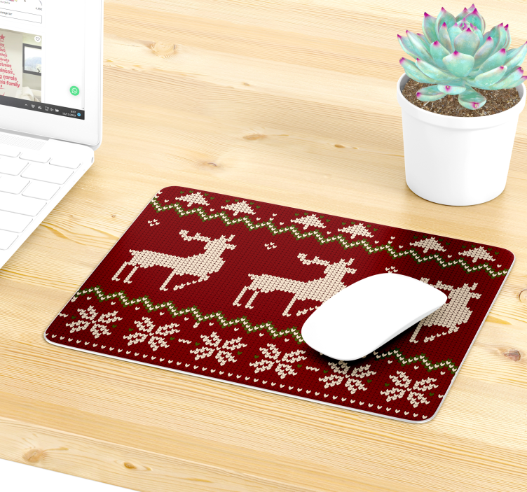 Mousepad Weihnachten strickmuster - TenStickers